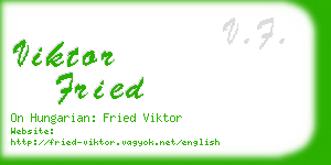 viktor fried business card